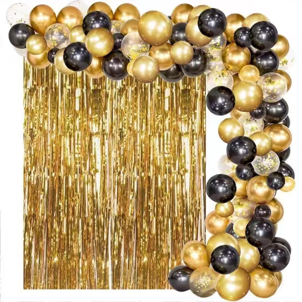 Cross-border rain curtain balloon set, multi-style birthday party, wedding decoration and arrangement, customized balloon set details Picture