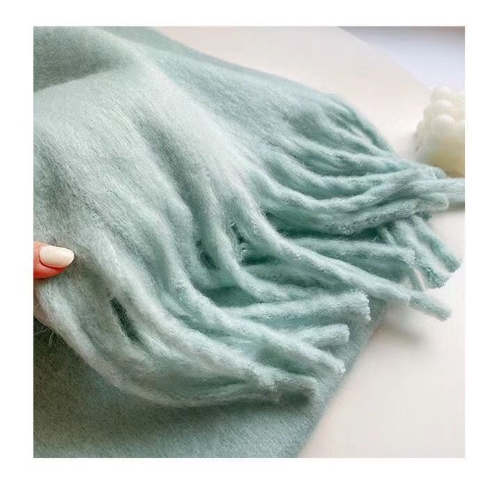 围巾女冬季高级感秋冬新款毛绒加厚保暖披肩纯色仿羊绒围脖外贸男详情14