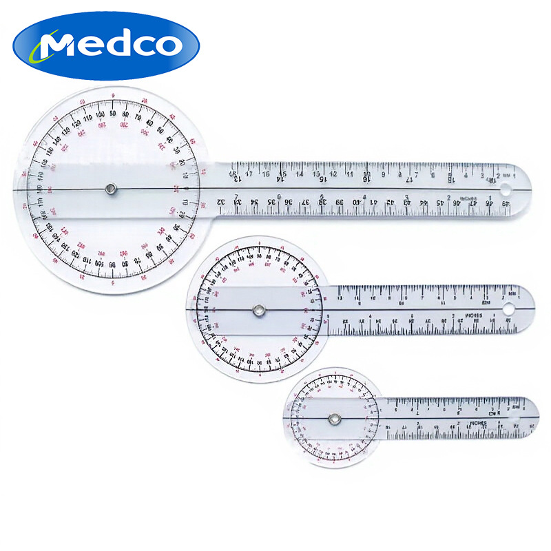 Cross-border exclusive medical bone density ruler, multi-specification limb measurement folding Angle ruler set, orthopedic protractor