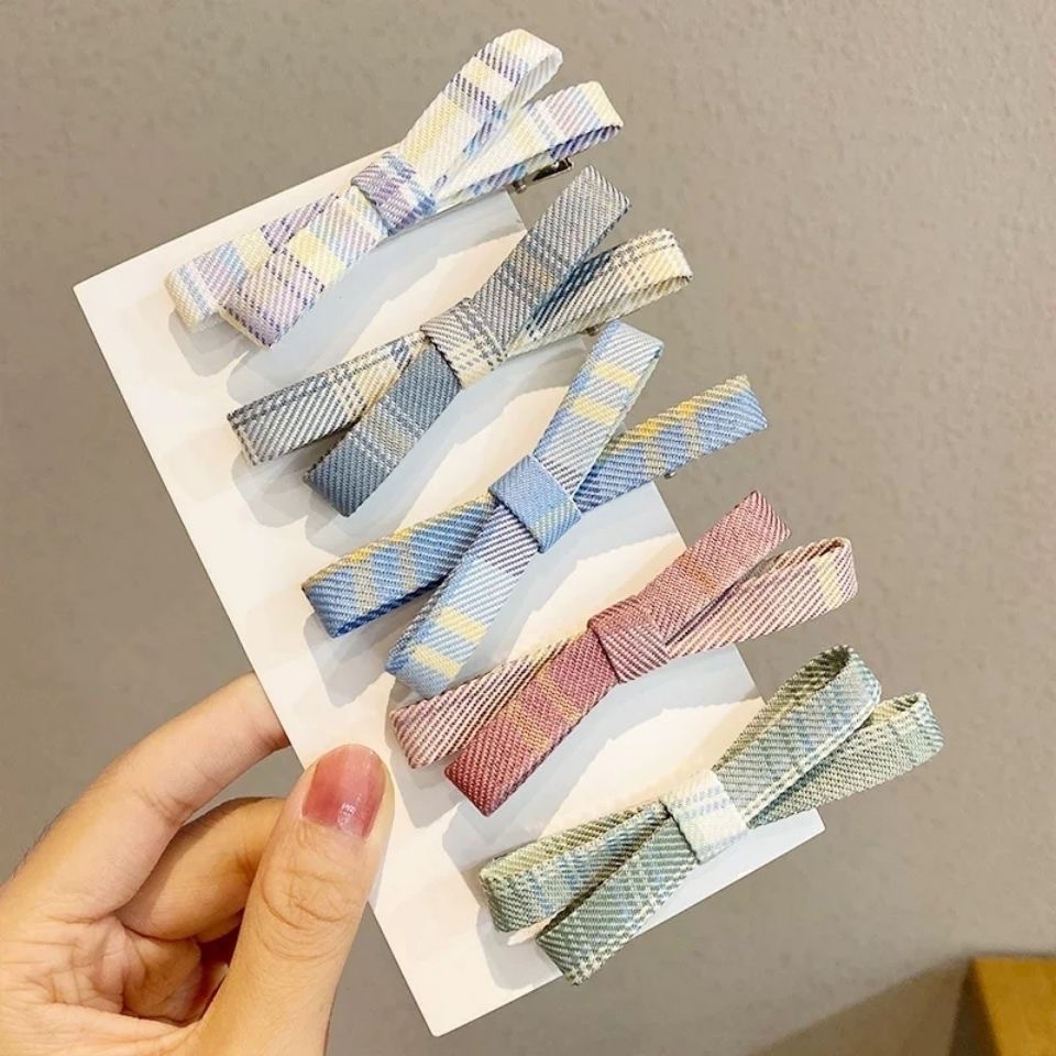 Brand's same style JK uniform hair clip headwear, adult duckbill clip, children's side clip, student bow top clip hair accessory details Picture