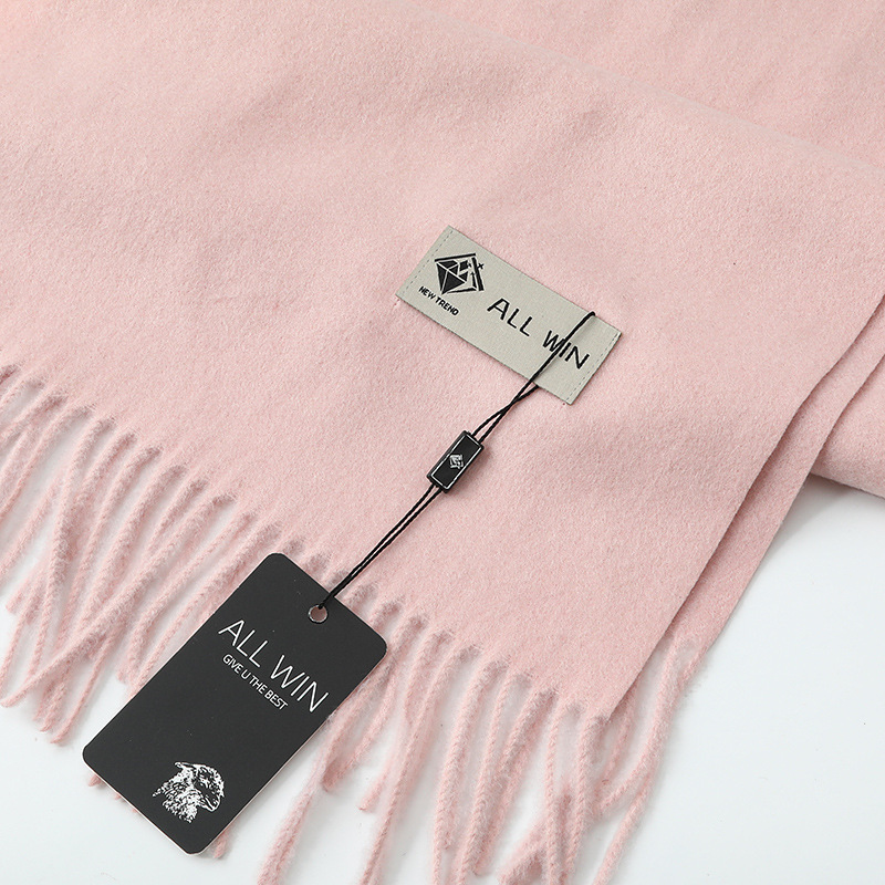 Woolen Scarf Women's Winter High-Grade Cashmere Scarf With Pure White Bib Autumn And Winter Men's Scarf Wholesale Specification drawing