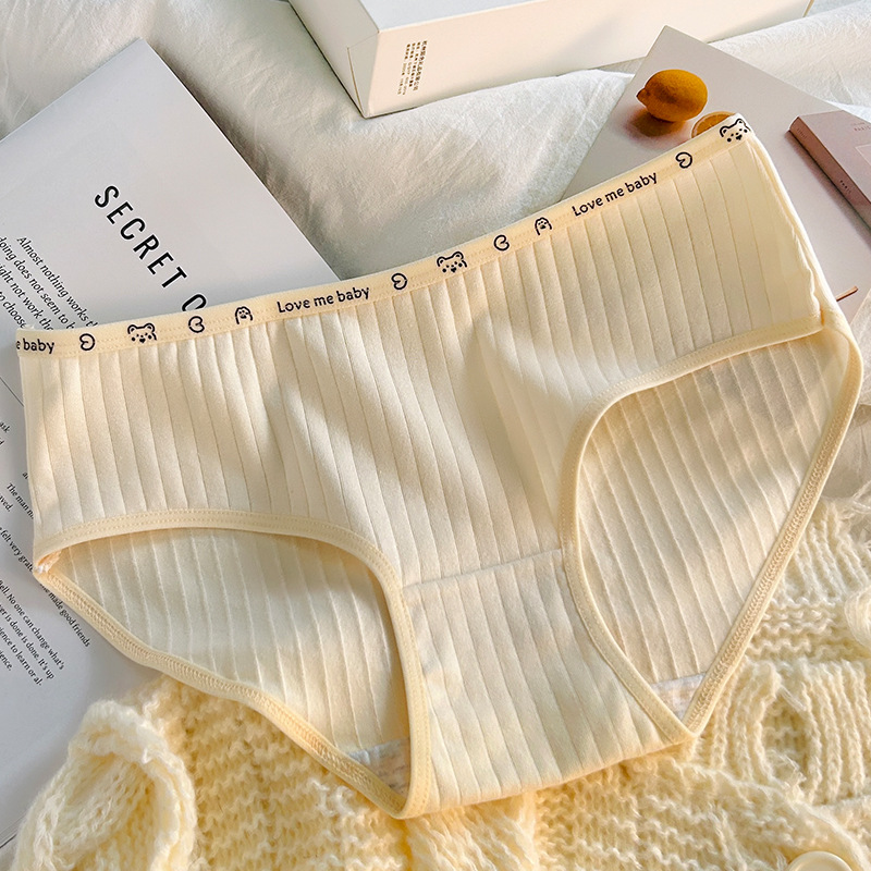 One-piece consignment pure cotton underpants for women, breathable pure cotton inner crotch, mid-waist waist, simple girl, student, triangular waistband Specification image