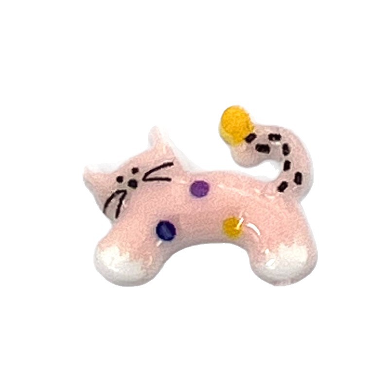 Pink sweet and cute little cat bow diy jewelry accessories, phone case patches, hair clips, Crocs materials Item Picture