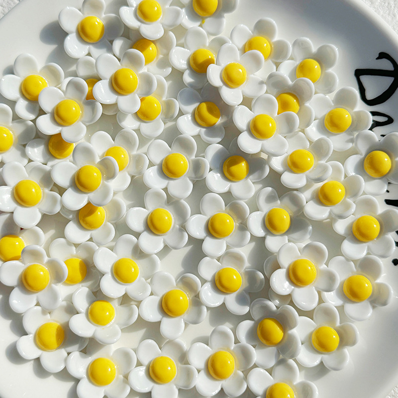 Cartoon shiny little flower diy resin jewelry accessories, phone cases, cream glue patches, hair clips, hair accessory materials Specification image