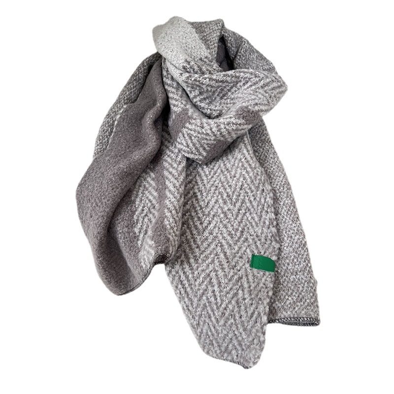 Wholesale 2023 Autumn And Winter New Korean Ins Wind Thickened And Widened Leisure All Matching Imitation Cashmere Color Check Scarf Item Picture