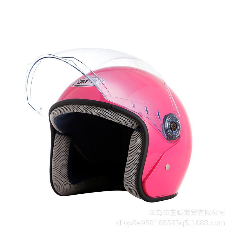 Helmet Electric Vehicle Four Seasons Available For Men And Women Motorcycles Winter Warm Sunscreen Half Helmet Adult Riding Helmet Item Picture