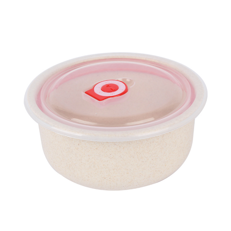Home Fresh-Keeping Bowl Large Capacity Salad Bowl Soup Bowl Student Bento Box With Lid Sealed Fresh-Keeping Bowl Three-Piece Set Item Picture