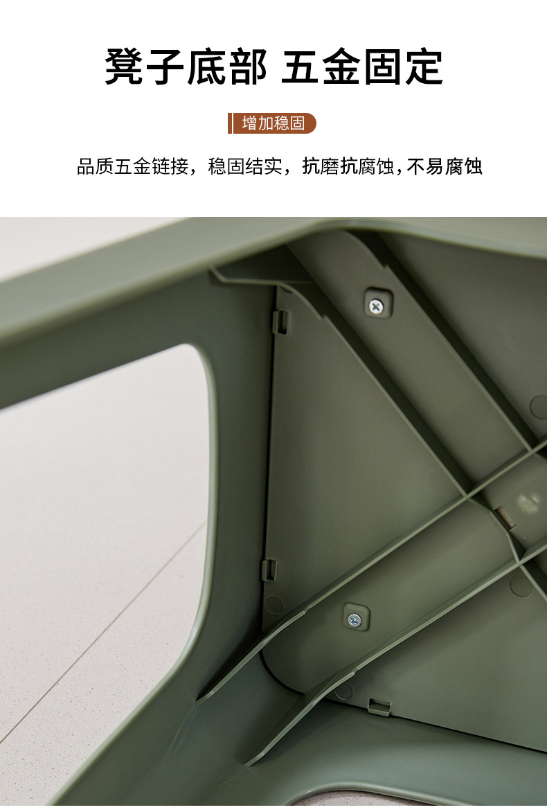 批发塑料凳子家用客厅现代简约可叠放久坐高方凳时尚北欧塑料凳详情14