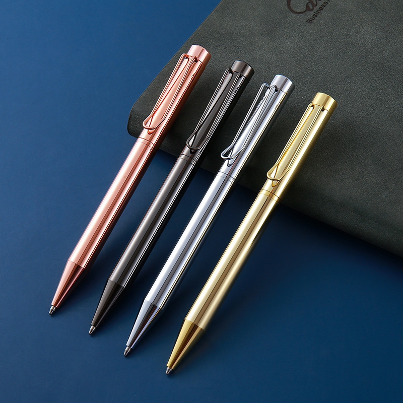 New ballpoint pens, metal ballpoint pens, electroplated colored business pens, advertising gift pens, stationery pens details Picture