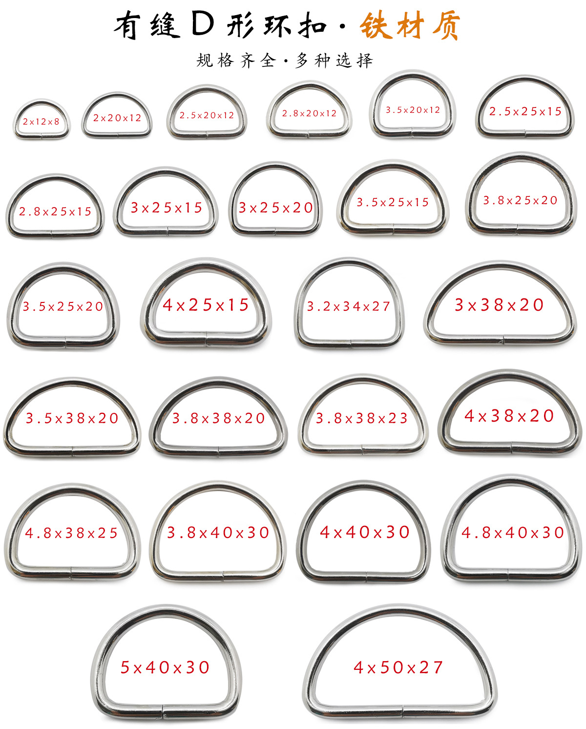 Customized processing of sewn round/square/D-shaped decorative buckles for clothing hardware, round buckles for luggage hardware accessories Application Scenario