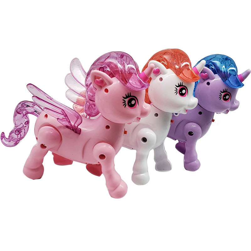 New Rope Creative With Light Music Electric Walking Unicorn Animal Stalls Children Automatic Toys Wholesale Application Scenario