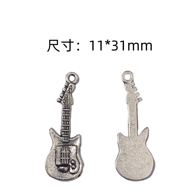 DIY zinc alloy jewelry accessories, retro guitar accessories, sweater chains, keychains, pendants, handcrafted jewelry pendants Item Picture