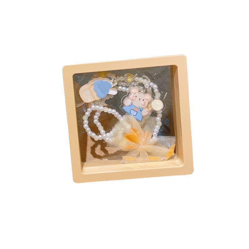 韩国儿童卡通可爱项链网红同款飞船小熊蝴蝶结少女首饰小女孩饰品详情图5