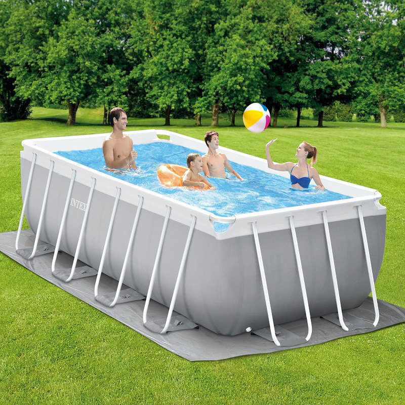 American INTEX thickened large-scale frame amusement water play pool, adult and children's swimming pool, tubular frame family play pool details Picture