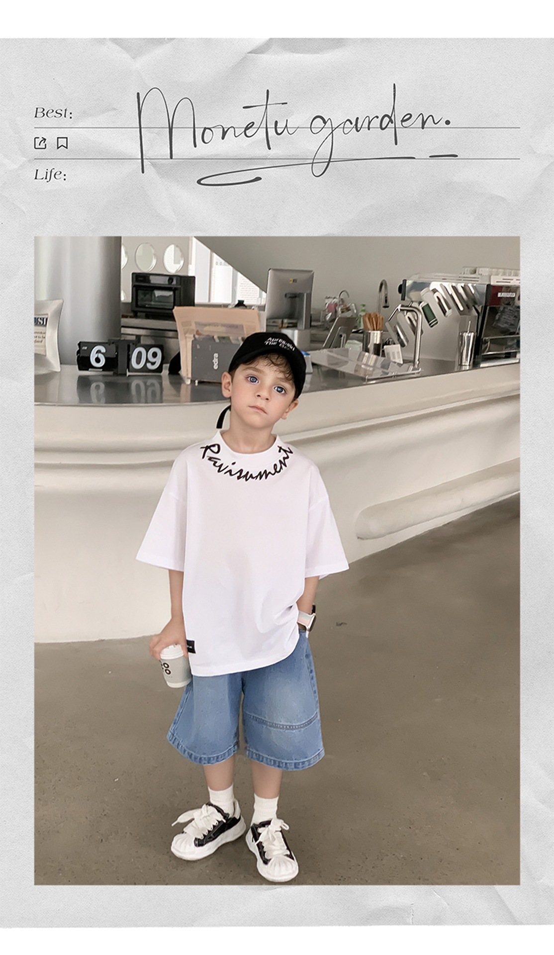 Cool, stylish and trendy round-neck short-sleeved T-shirt for boys, a hip-hop boy summer pure cotton top with three-dimensional printing pic 22
