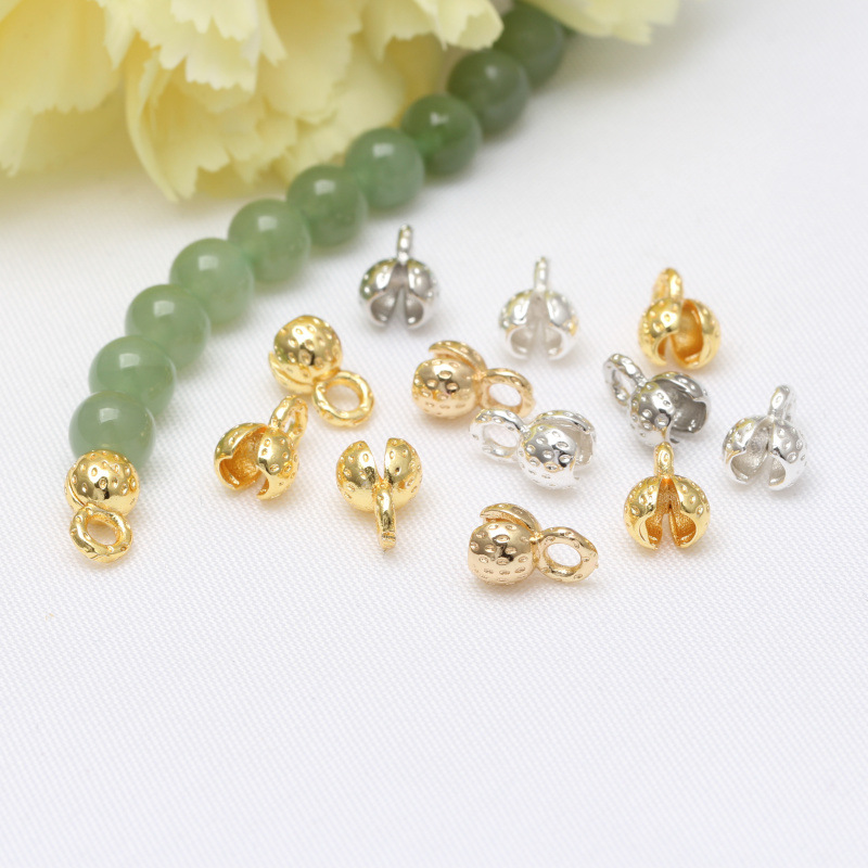 Color-Retaining 14K Gold Bractette Clasp Diy Bracelet Bead Material Bracelet Necklace Finishing Clasp Connecting Clip Accessories