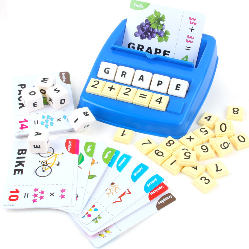 拼单词游戏机 儿童早教字母搭配拼单词数字二合一桌面游戏玩具详情图2