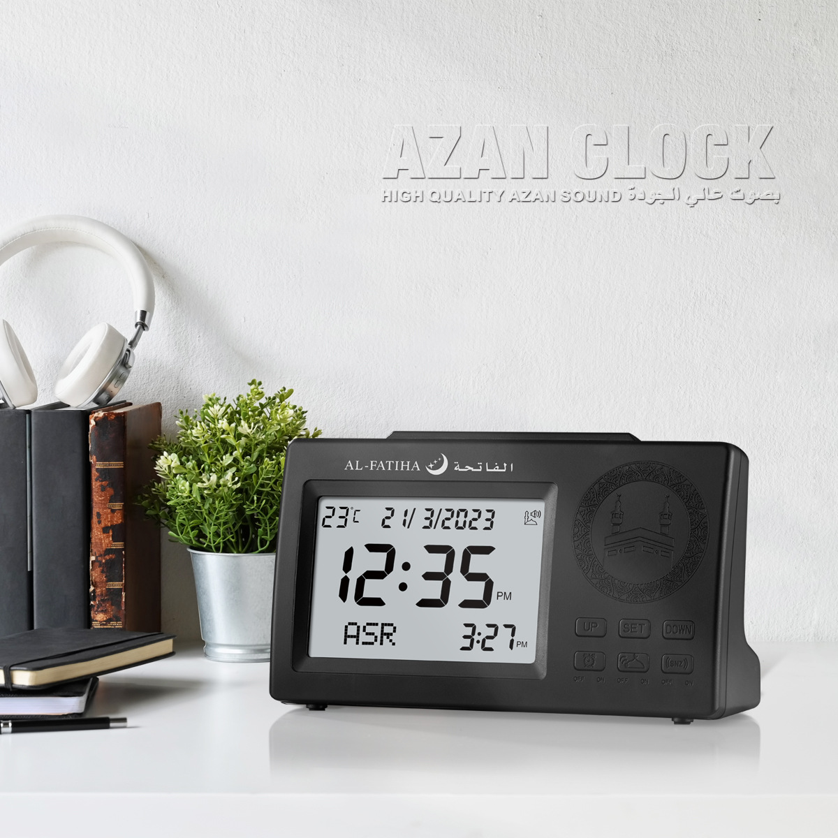 Faj-106 LCD digital display 6-time alarm reminder electronic prayer clock muslim azan clock Application Scenario