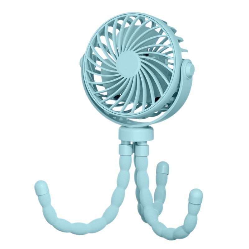 The new cross-border octopus handheld small fan USB charging mini desktop fan for foreign trade is portable for students and children Item Picture