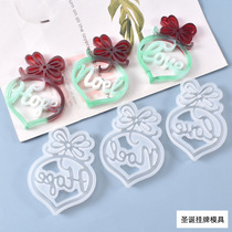 diy Crystal drop glue mold pendant series Noel Hope love listing silicone mold