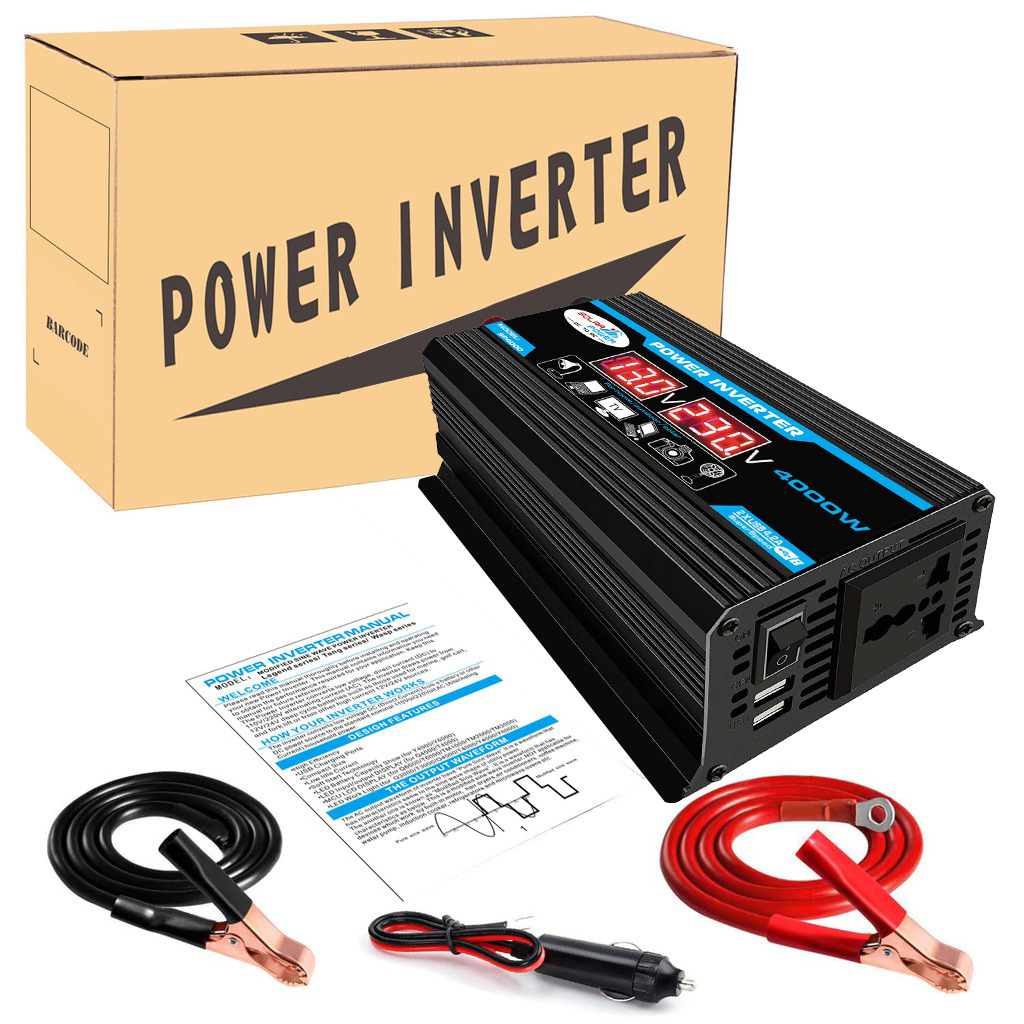 Cross-border bestseller inverter 12V-220V/110V300W portable with dual USB for car and home use and display screen pic 12