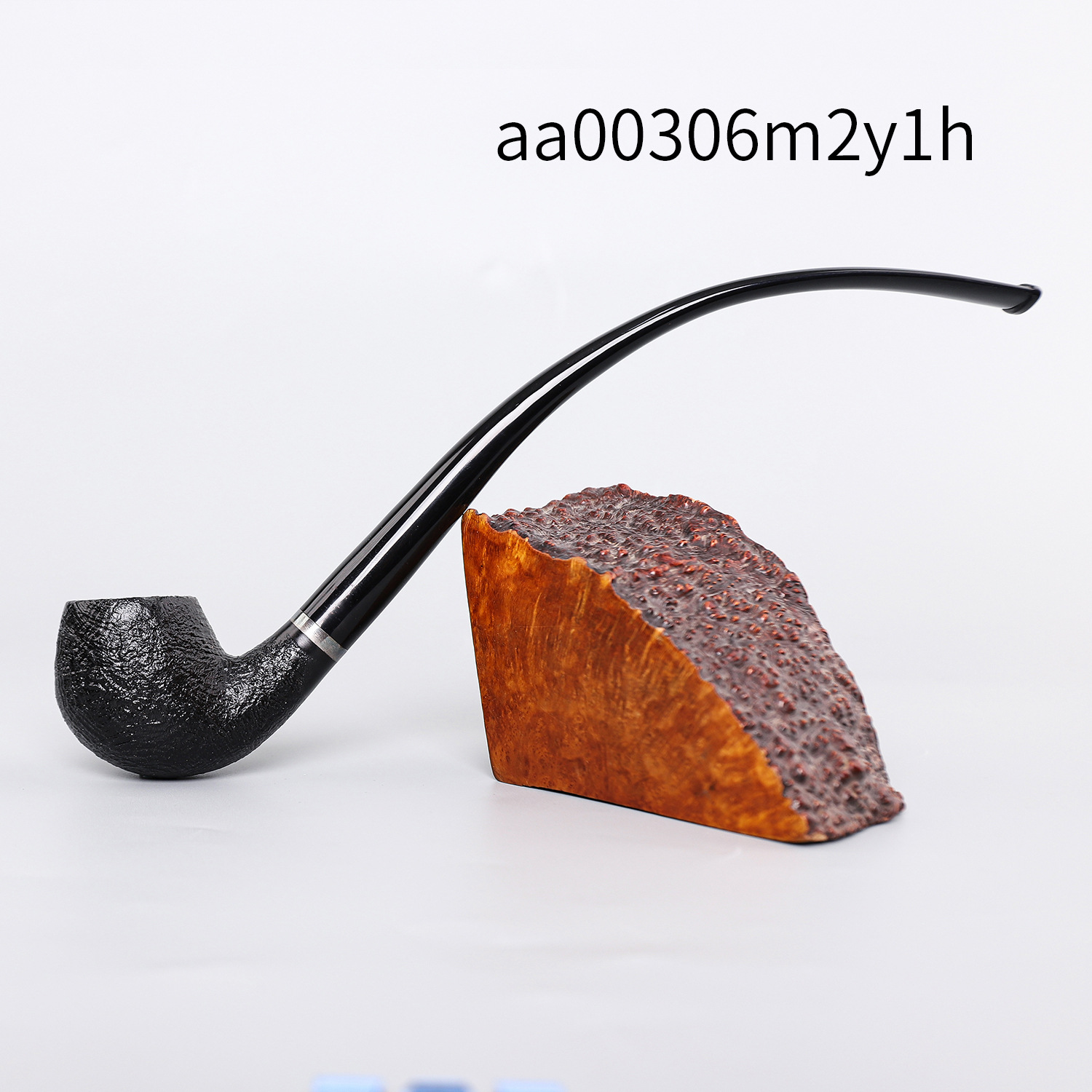 木香手工木制石楠木烟斗黑色硫化橡烟嘴长柄阅读斗实木烟斗厂家