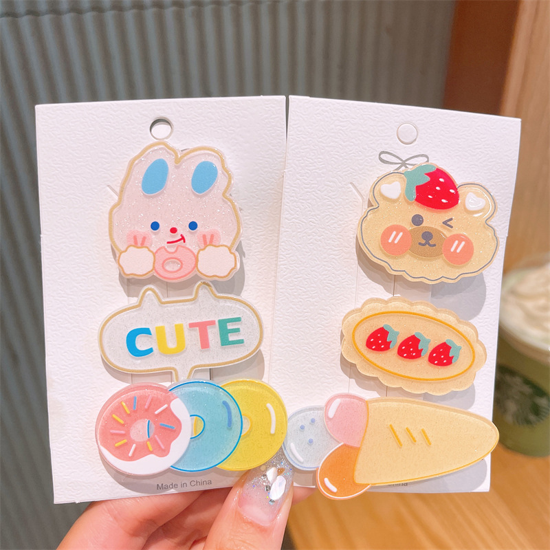 Cute Cartoon Children's Hair Clip Women's Net Red Hair Card Girl Bangs Clip Hair Accessories Baby Clip 2022 New Model details Picture