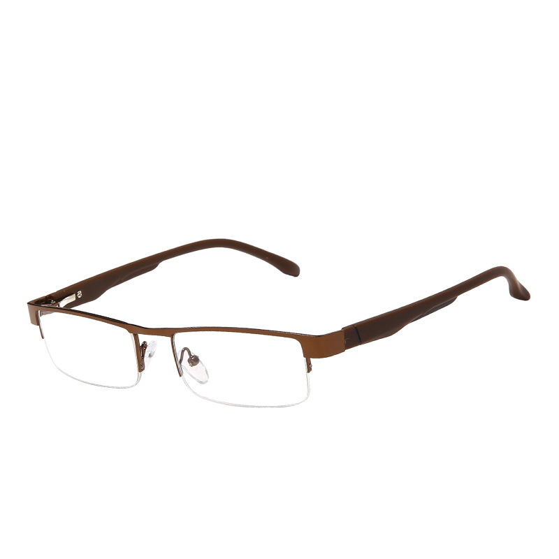 新款老花镜老年人金属眼镜舒适老人镜方型半框老花眼镜气质款详情图5