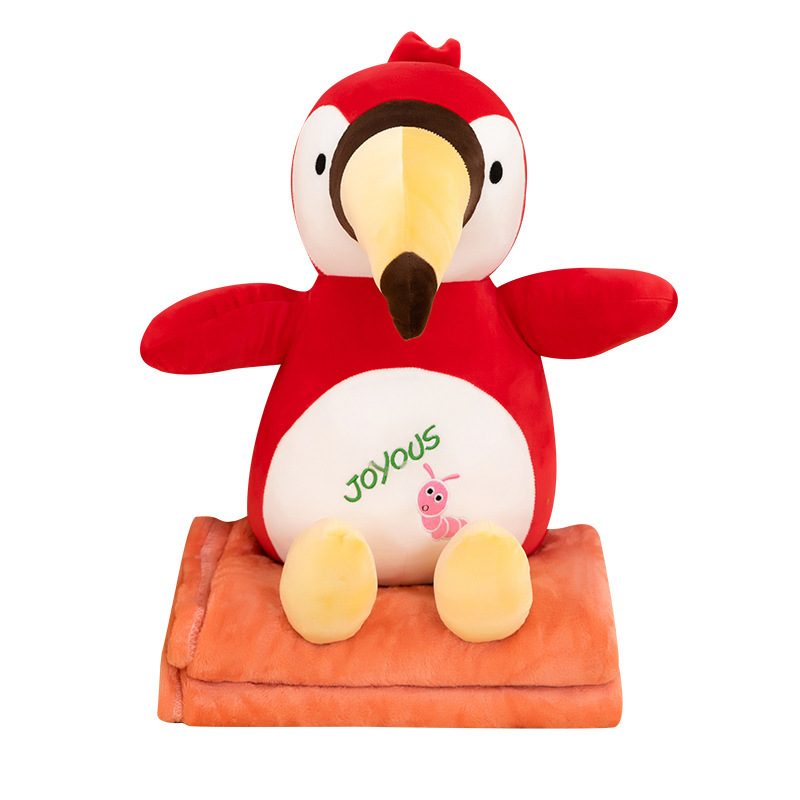 Foreign trade plush toys, pelican parrot throw pillow blanket, big-billed bird doll, cute cartoon dolls, children's gifts Item Picture