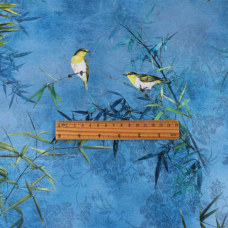 香云纱花萝面料旗袍连衣裙小衫中老年装数码印花布料经典数码印花