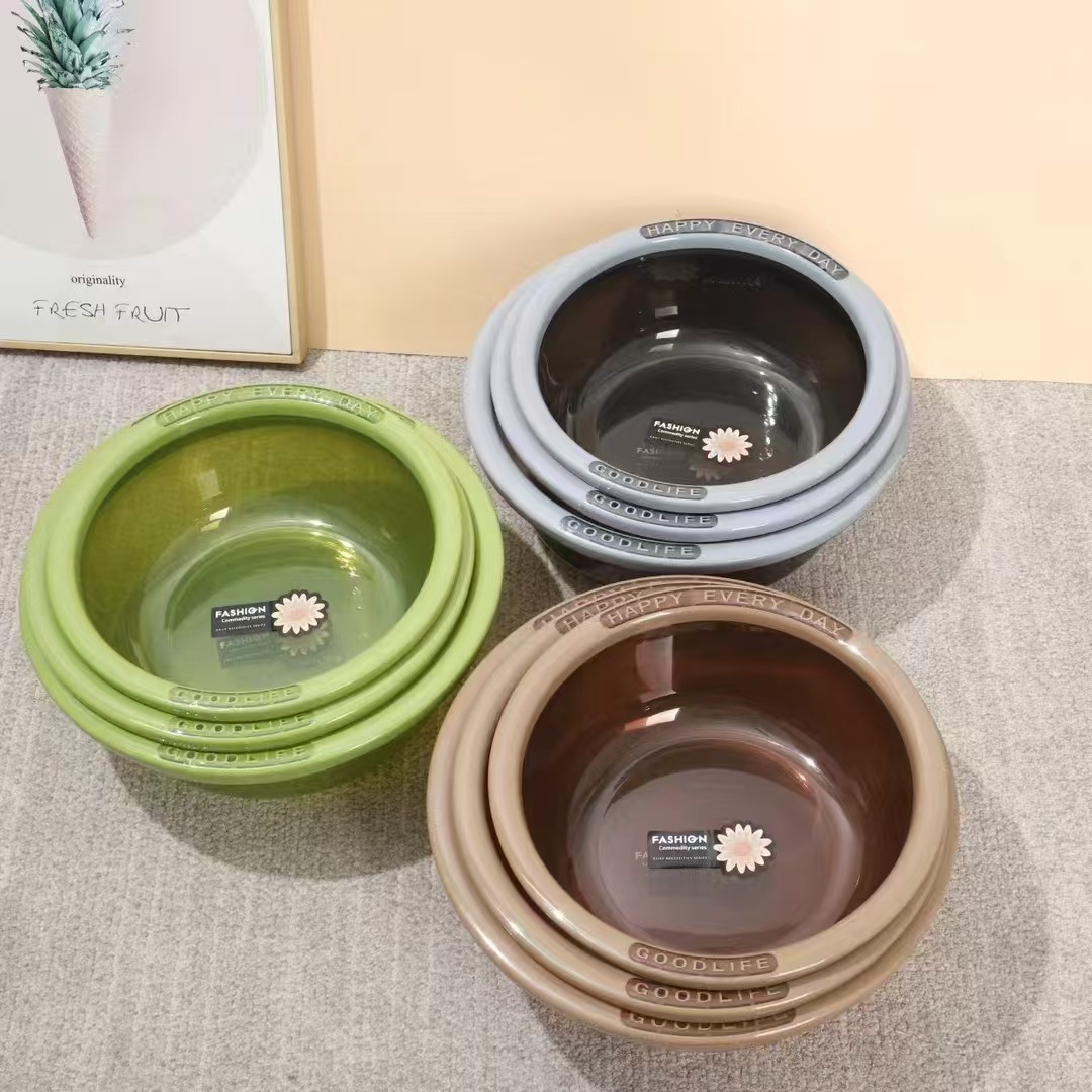 Wholesale plastic washbasins, household washbasins, thickened low-pressure new material, mature rubber, shock-resistant, student dormitory laundry basins full figure