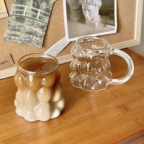 Clear water glass glass
