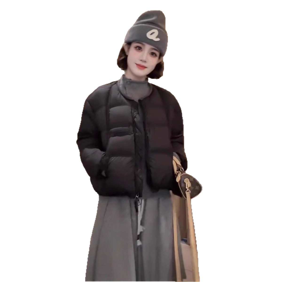 羽绒服/羽绒服女短款韩版/羽绒服长款女/排骨羽绒服/大牌羽绒服白底实物图