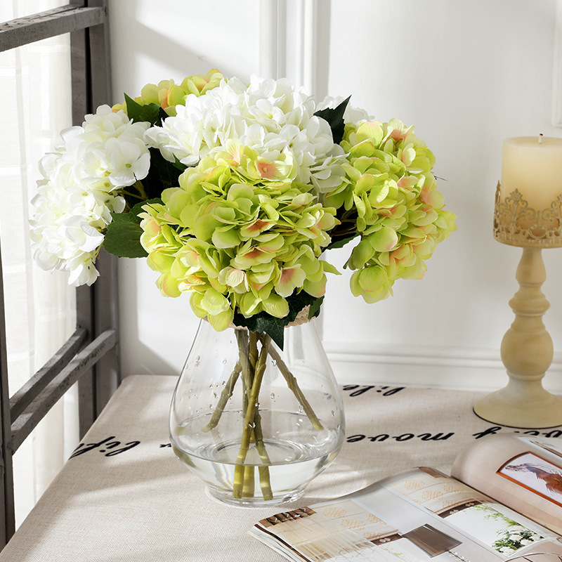 Artificial hydrangea, single two-leaf hydrangea, Nordic-style artificial hydrangea, wedding guide, hand-held artificial flower wholesale Application Scenario