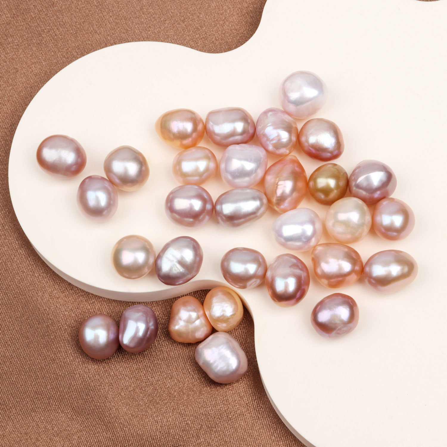 diy handmade jewelry accessories with strong light Baroque irregular-shaped loose beads, natural freshwater two-sided glossy pearl particles