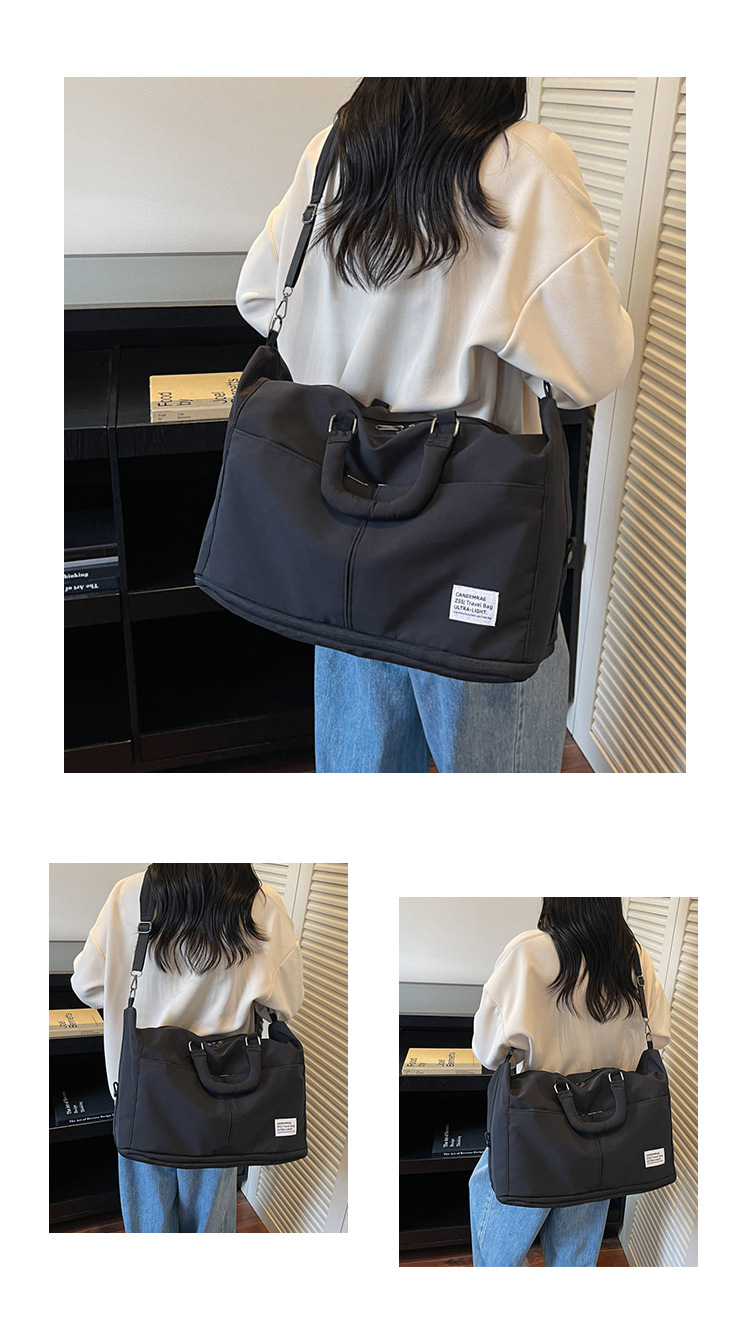 跨境批发大容量可套拉杆外出单肩旅行包轻便手提健身瑜伽包旅游包详情18