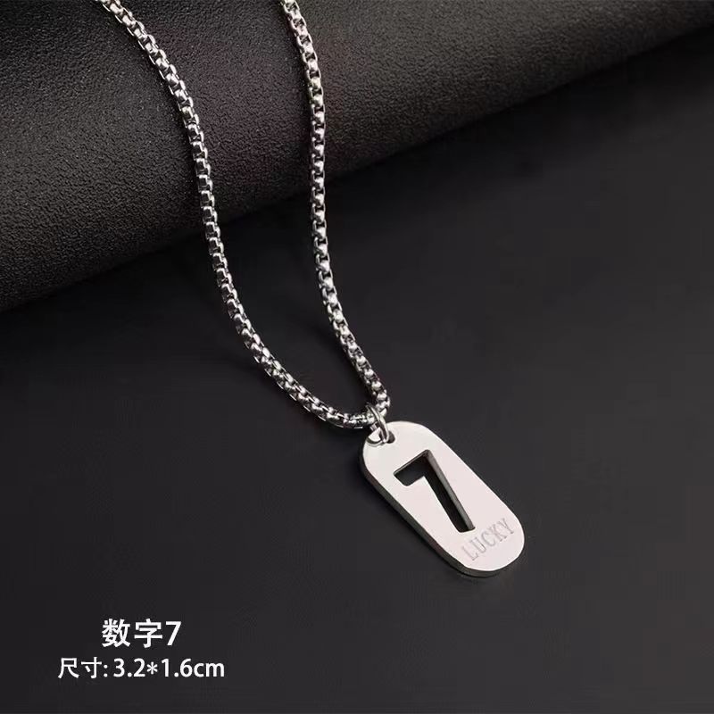 hiphop street personality titanium steel children's necklace, men's trendy and versatile fashion, simple accessories for street dance shows, women Item Picture