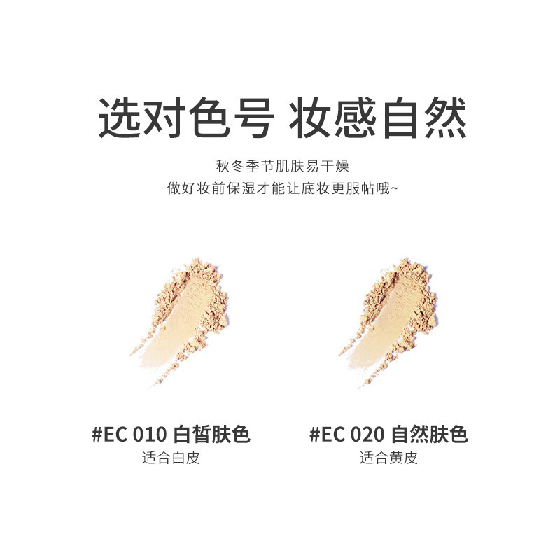 Heres Down Veil Soft Mist Powder Set Oil Control Waterproof Lasting Dry Skin Concealer Wet And Dry Women Item Picture