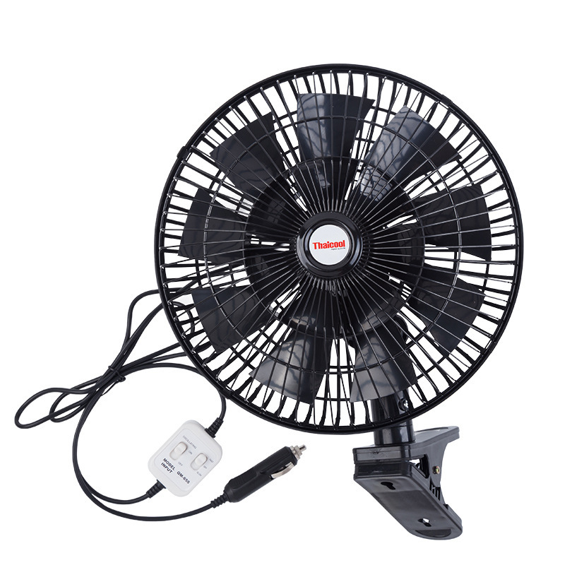 Vehicle-mounted electric fan 24v, silent 12v for large trucks, small fan for tricycles, and powerful cooling with strong wind force for vehicles Item Picture