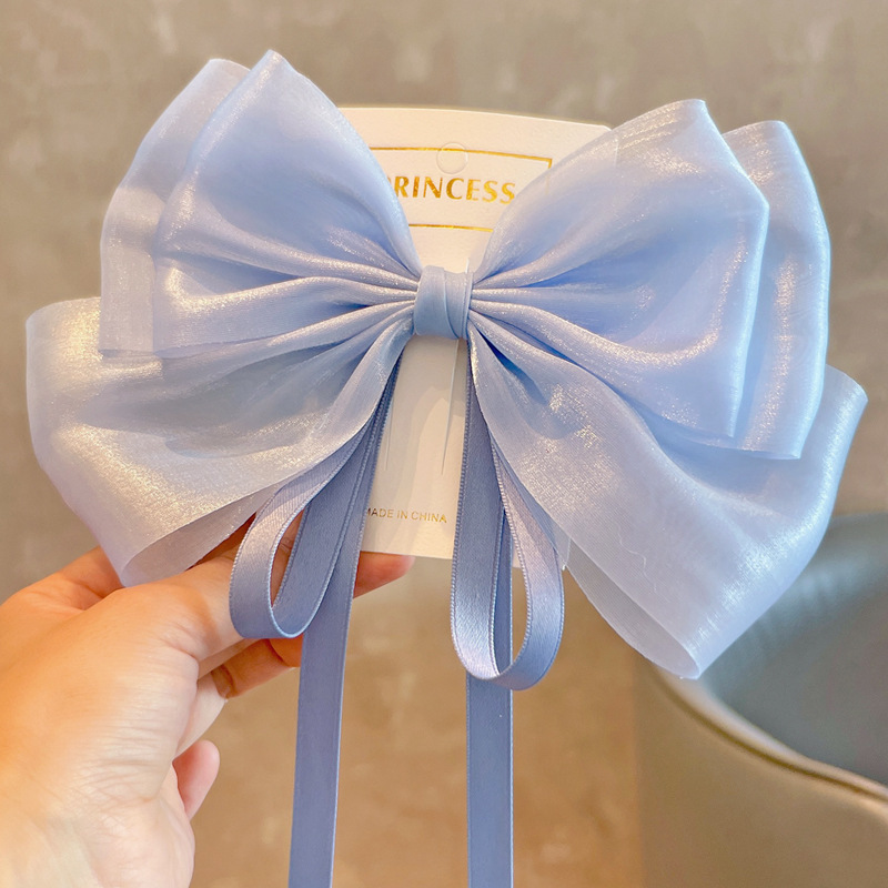 Ribbon super fairy Chinese trend bow, girls' ribbon hair clip, top clip, high-end children's hair accessories, cross-border hair accessories Application Scenario