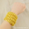 Cross-border Dubai women's 24K gold-plated hollowed-out bracelet, Indian Arab bride wedding jewelry gold bracelet wholesale Specification image