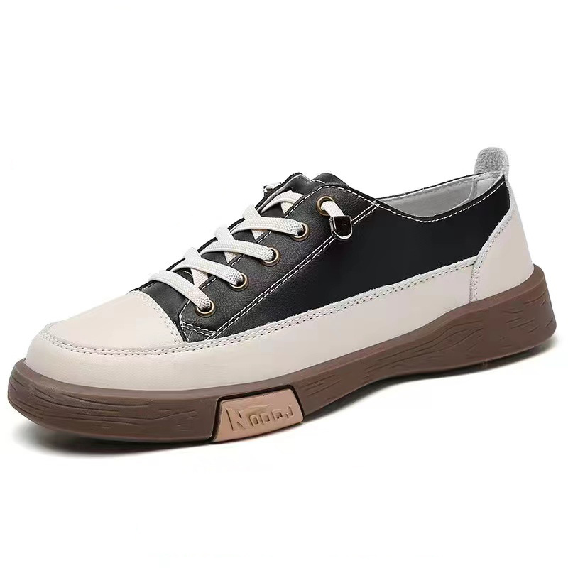 2401 Women's Shoes New Casual Women's Shoes Pu Surface Small White Shoes Small Leather Shoes Non-Slip Breathable Casual Application Scenario