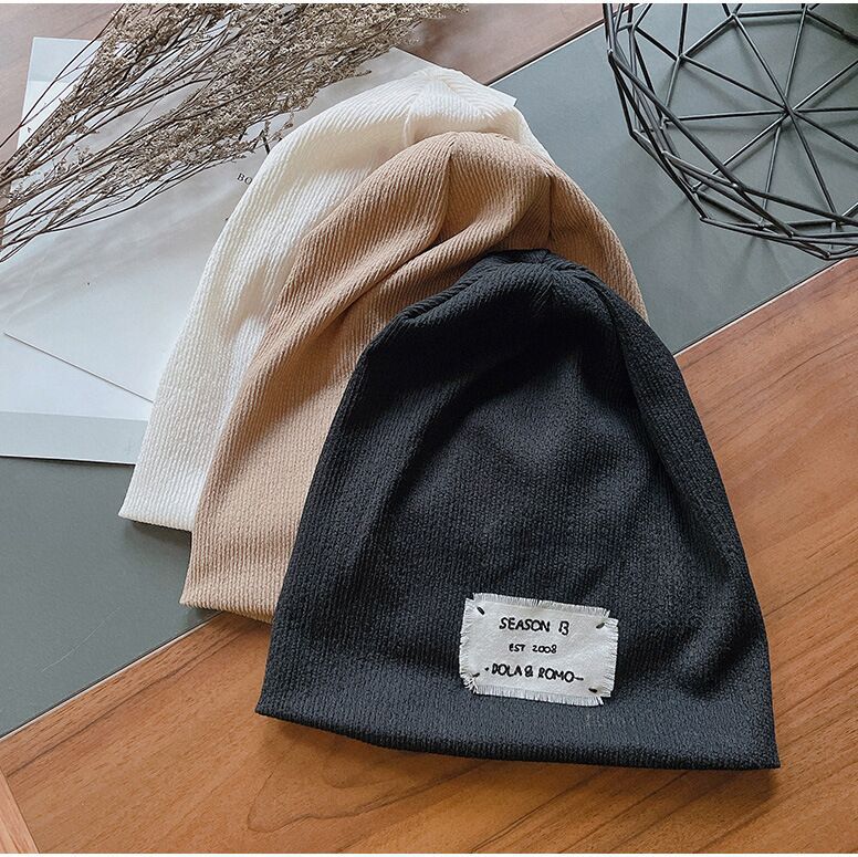 Japanese-style hats, women's patchwork pile hats, Korean summer knitted cold hats, pullover hats, headscarf hats, men's fisherman hats Application Scenario