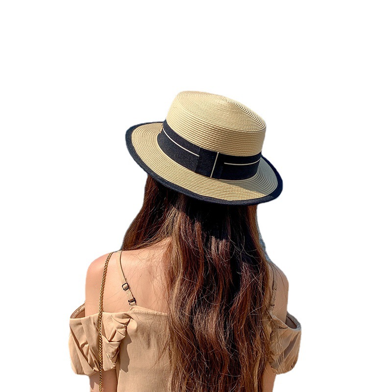 Fashionable New Straw Hat Children's Summer Beach Beach Holiday Straw Hat Sun Hat Sun Visor Flat Hat Application Scenario