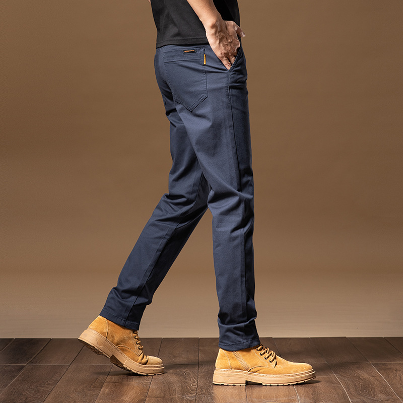 Men's pure cotton casual pants, business straight-leg slimming and trendy pants, new high-end men's trousers for Spring/Summer 2025 Application Scenario