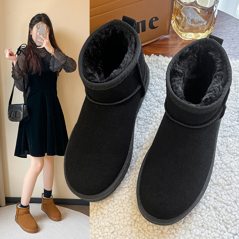 Short Snow Boots Women's Winter 2023 New Northeast Cotton Shoes Plus Thick Bread Shoes Cotton Boots Women's Boots Specification drawing