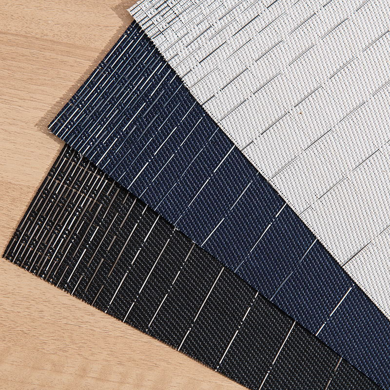 Woven Heat Insulation Mat, Simple Teslin Hotel Western Dining Mat, Home Pvc Striped Square Anti-Scald Mat Application Scenario