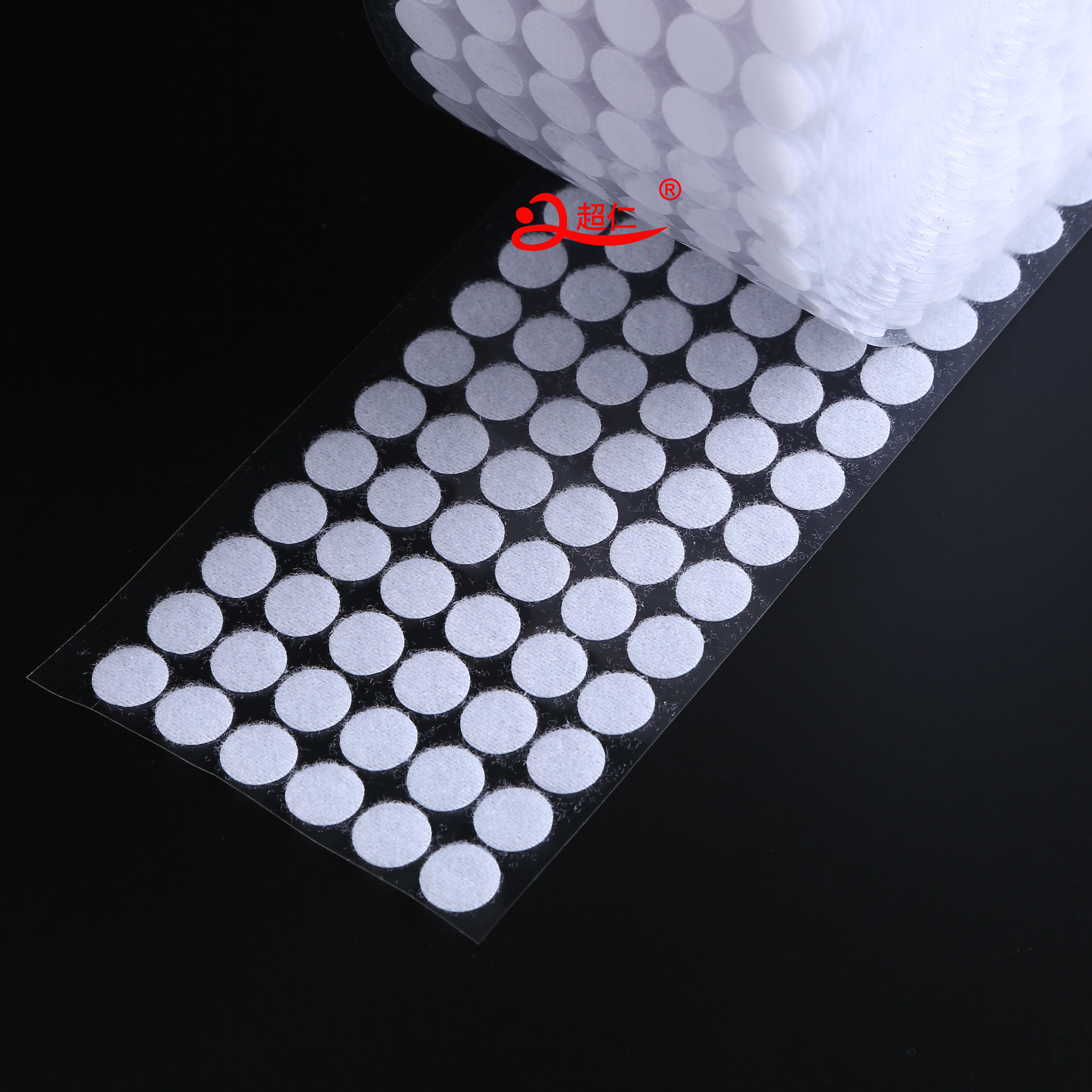 15Mm Diameter Round White Transparent Film With Adhesive Buckle Round Quiet Book Children's Cut Music Velcro Manufacturers Specification drawing