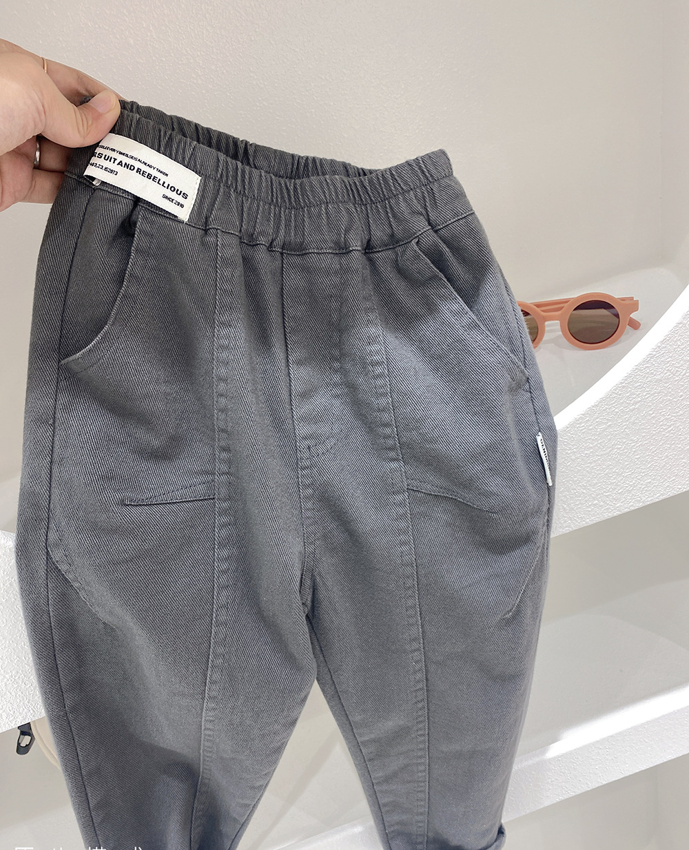 Boy's Pants Spring And Autumn Pants Cuhk Children's Autumn Fashion Fashion Autumn Children's Casual Pants Boy Korean Version Trend details Picture