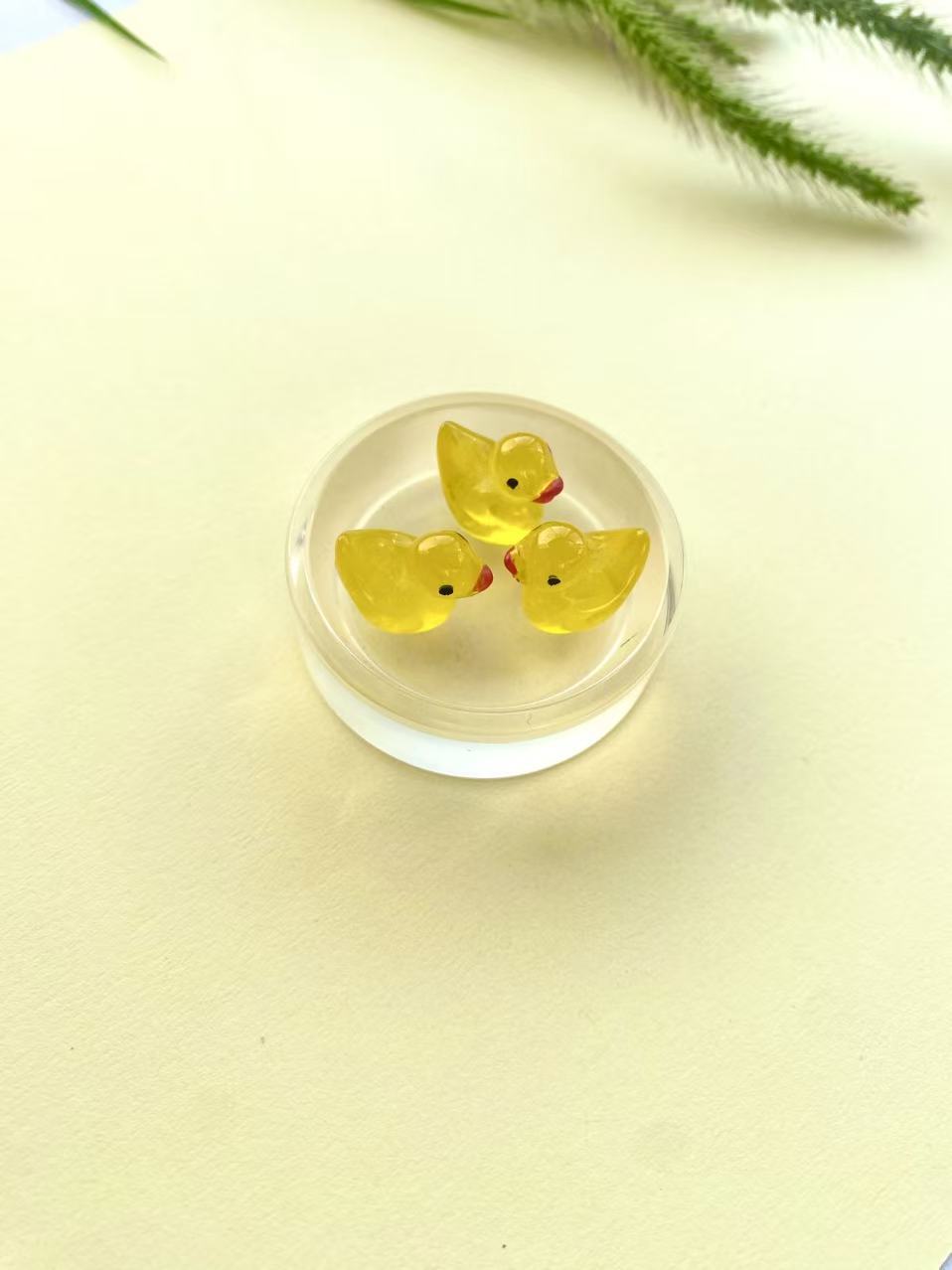 可爱彩色小鸭子树脂迷你DIY创意手工摆件详情4